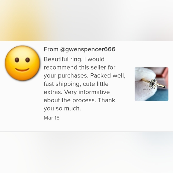 Custom 14K yellow gold 1CTW Moissanite solitaire engagement ring - Picture 5 of 17